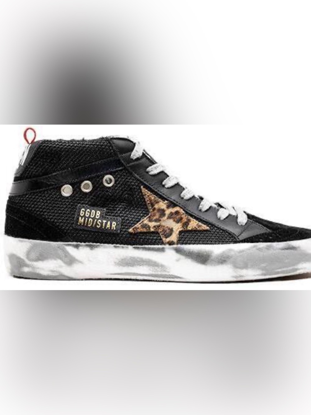 *Authenticated*Golden Goose Deep Blue Mid-Star Sneaker with Leopard star - Picture 17 of 17
